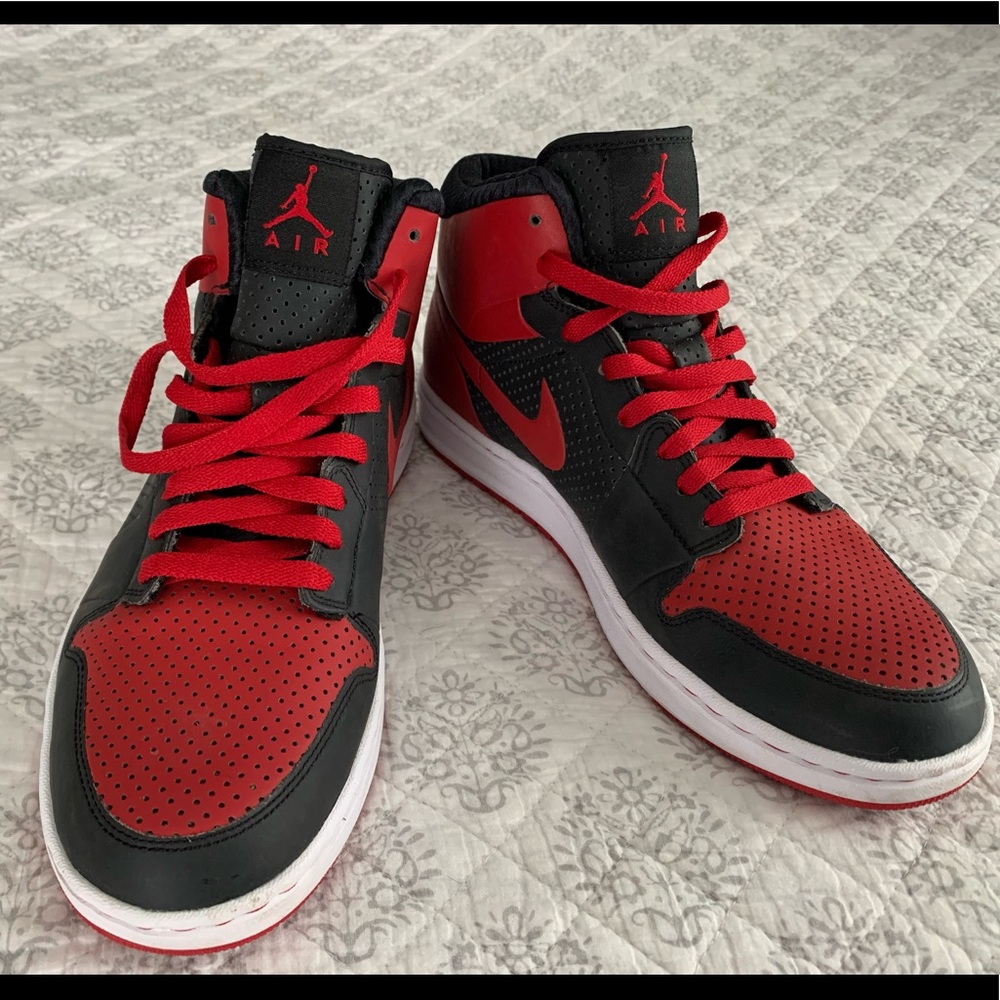 Classic Red and Black Mid “Banned” Jordan’s